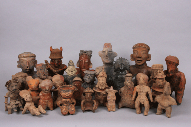A group of Precolumbian figurines
